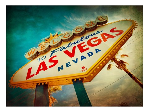 Las Vegas Schild Bild mit Willkommensgruß